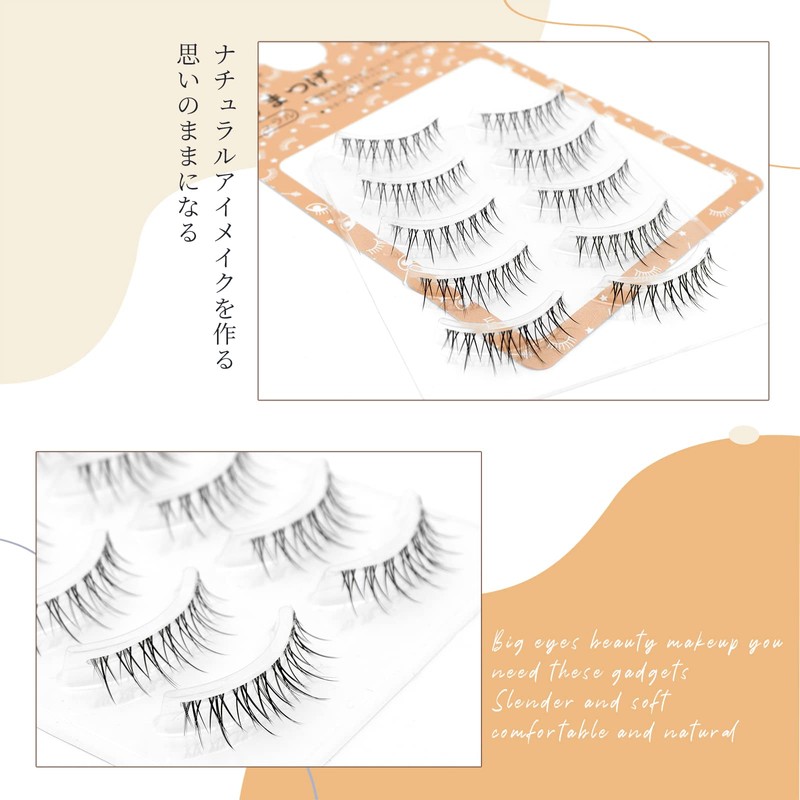 LASHIDOL False Eyelashes, Natural Eyelashes, False Eyelashes, Corner of Eyelashes,