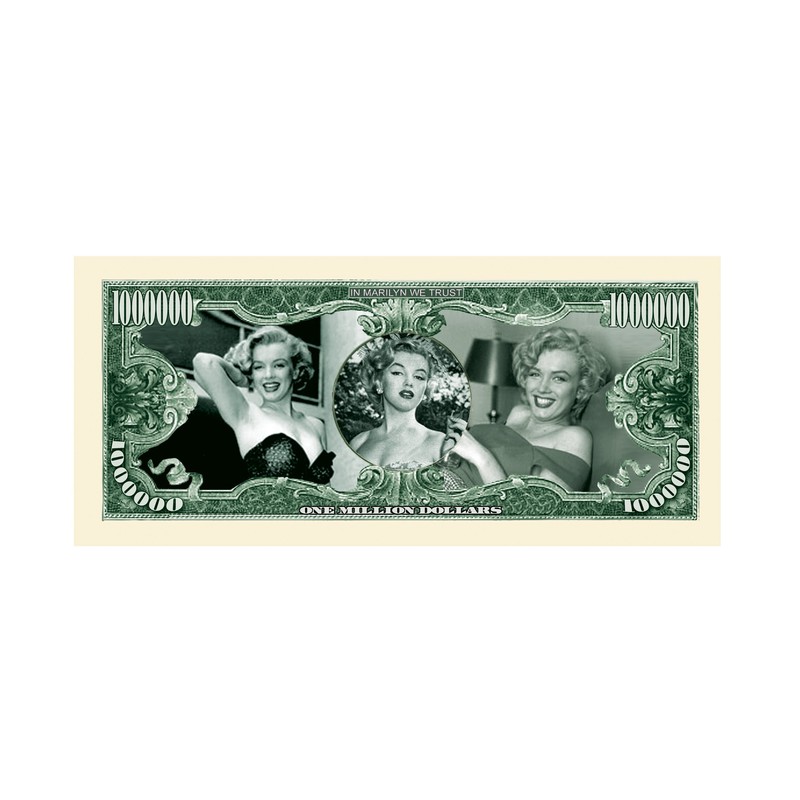 American Art Classics Marilyn Monroe Million Dollar Novelty Bill Collectible
