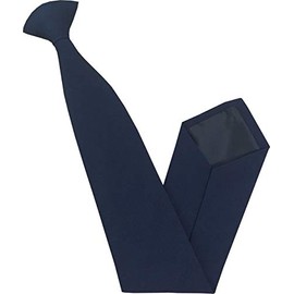 Great British Tie Club Men's Plain Navy Clip On Neck Tie