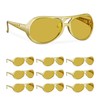 Relaxdays 10 x Elvis Glasses, Funny Rapper & Proll Glasses,