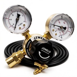 American Standard Welding Argon Regulator with 6.6 Feet Gas Hose, Argon Gauges Gas Welding Regulator For TIG And MIG, CGA580 Inlet Connection, 0-4500PSI