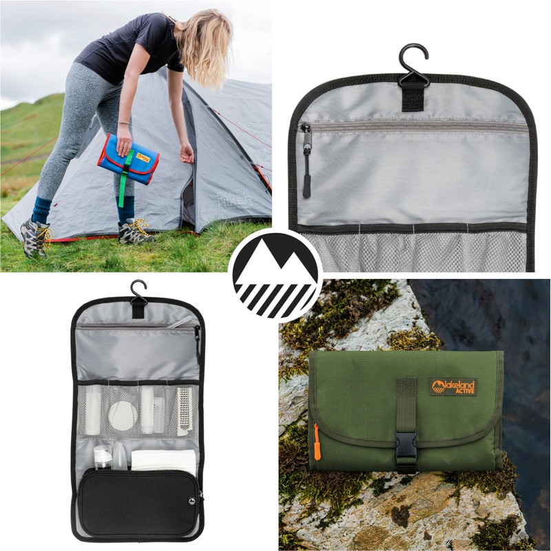Lakeland Active Eskdale Fold Out Hanging Travel Toiletry Bag for