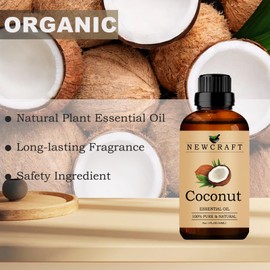 Coconut Essential Oils Organic, 30ML 100% Pure and Natural Coconut Essential Oil with Dropper for Aromatherapy Diffuser - Coconut/1 Fl Oz
