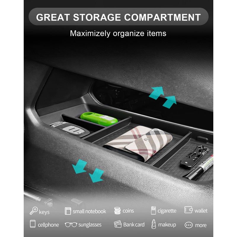CDEFG for 2025 2026 Chevy Equinox Center Console Organizer for