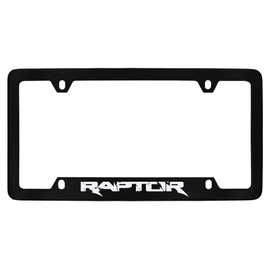 Ford Raptor Metal License Plate Frame Holder (Black D)