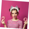 VICASKY 1Pc Furry Ears Headband Bendable Faux Hair Accessory for