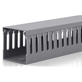 ZhiYo 2x2in Server Rack Cable Management, 6.4FT Cable Duct Cable Raceway Kit, Electrically Safe PVC for Network Cable Management, Open Slot Wire Raceway for Computer Under Desk, Wire Duct 2 x L3.2FT