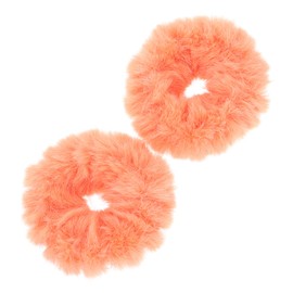 SOLUSTRE 2pcs Plush Headband Fuzzy Hair Holder Hair Elastics Pom Pom Ponytail Holder Furry Hair Scrunchies Faux Fur Hair Ropes Hair Bubbles Facial Short Hair Elastic Cord Elastic Band Girl