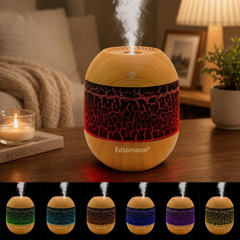 Essential Oil Diffuser for Home, Ultrasonic Aroma Diffuser with Volcano