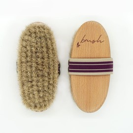 YBrush Body Dry Brush for Cleansing the Skin, Dead Skin Cells Removal, Made of 100% Natural Horsehair, Wood