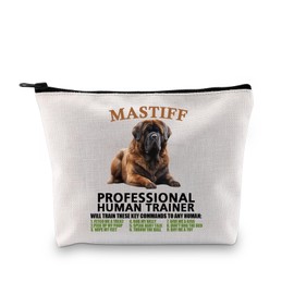 XYANFA Mastiff Makeup Bag Mastiff Dog Gift Mastiff Owner Gift Mastiff Lover Gift Dog Mom Cosmetic Bag (MASTIFF)