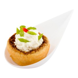 4-inch Tear Drop Appetizer Spoon - 1 oz - White Plastic Spoon - Perfect for Serving Amuse Bouche and Hors d'oeuvres - Disposable and Recyclable - 100-CT - Restaurantware