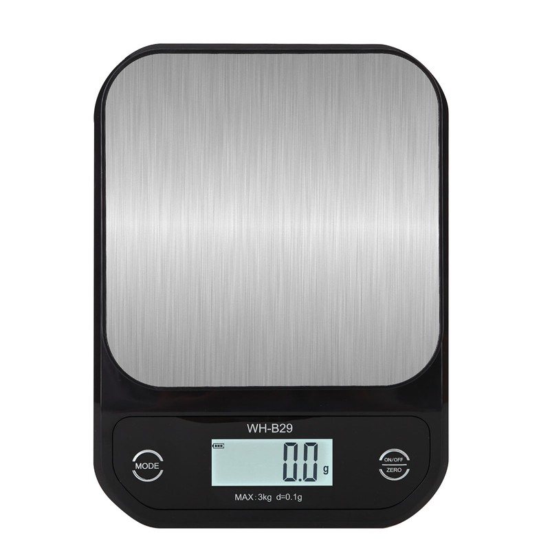 Electric Kitchen Food Scale Stainless Steel ABS Waterproof Clear Display