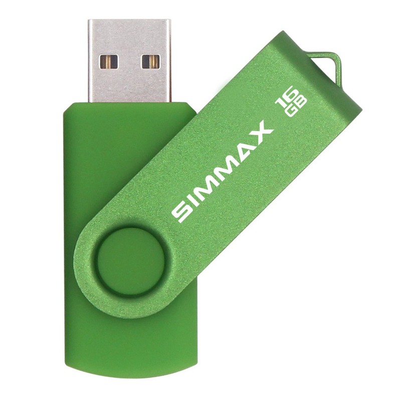 SIMMAX USB Flash Drives 2 Pack 16GB Memory Stick Swivel