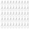 Plastic White Curtain Hooks - 50 Pcs Track Gliders for