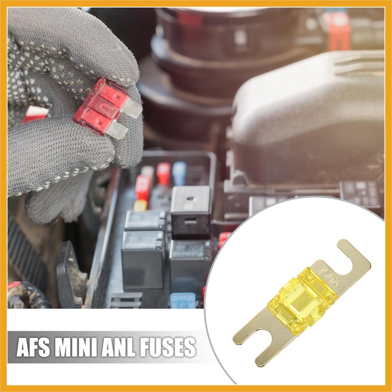 Partuto 6pcs 150A AFS Mini ANL Fuse Replacement Electrical Protection