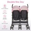 Dream On Me Twin Venture Umbrella Stroller in Pink