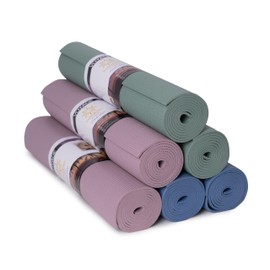 Sunshine Yoga Voyage Yoga Mat, 6 Pack, 72" x 24" Professional Studio and Gym Bulk Yoga Mats, 5mm Thick, Durable, Anti-Tear, Non Slip Fitness and Exercise Mats, Calm Studio Assorted