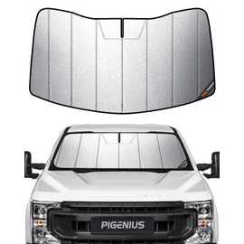 Pigenius Windshield Sun Shade for Ford 2017-2022 F250 F350 F-250 F-350 Super Duty Front Window Sunshade - HyperShield