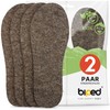 biped 2 pairs of children's felt insoles made of pure
