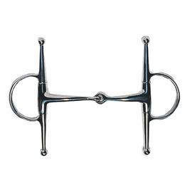 Korsteel Stainless Steel Jointed Full Cheek Snaffle Bit, 5"