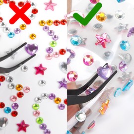 6PCS Self Adhesive Face Gems Stickers Face Glitter Rhinestone Face Jewels for Women Cute Face Hair Nail Body Gems for Valentine's Day Rave Makeup Accessories