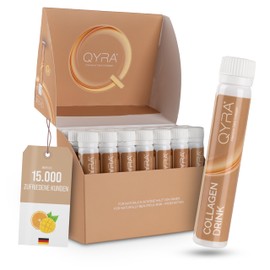 QYRA Collagen Drink - 21 Ampoules | Verisol Collagen Peptides for Skin, Hair & Nails | Ready to Drink | Collagen Peptides for Firm Skin, Strong Nails & Healthy Hair