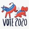 Vote 2020 Election Sticker Bumper Sticker Vinyl Decal 5"