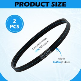 WH01X27538 Washer Drive Belt Compatible with GE, Hotpoint Clothes Washing Machine, Replace Parts AP6328256, 4587903, PS12299369, 5 Ribs, 4 Grooves(2 Pack)