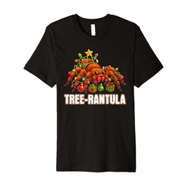 Tree-rantula Xmas Tree Tarantula Arachnid Festive Spider Premium T-Shirt