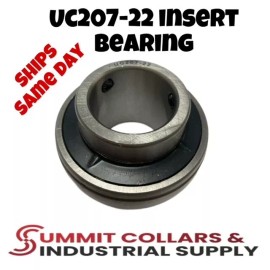 SUMMITCOLLARS UC207-22 Insert Bearing 1-3/8" Re-lube with Set Screws (Qty 1)
