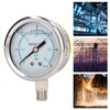 Pressure Gauge Stainless Steel Vibration Resistant Oil Manometer 1/4in NPT