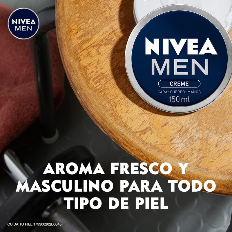 NIVEA MEN Creme (150ml), crema humectante multipropósito para el cuerpo,