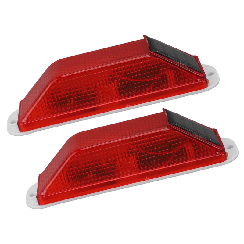 2 PCS Solar Warning Light 200mAh Light Control Waterproof Barricade
