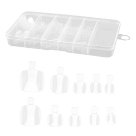 Tabanzhe False Toe nail Set-100PCS 10 Sizes Fake Toenail Tips Full Clear Full Cover Toe nails with Box Artificial Press on Nails Manicure Tools for Women Girls Nail Repair Nail Salon Nail Art DIY