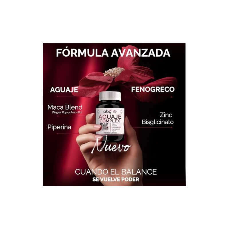 OBY Aguaje con Fenogreco, Maca Blend y Zinc 60 cápsulas