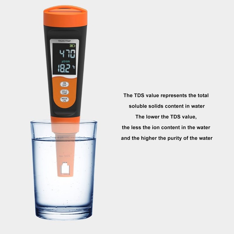 Water Quality Tester Pen High Accuracy TDS EC Meter Portable