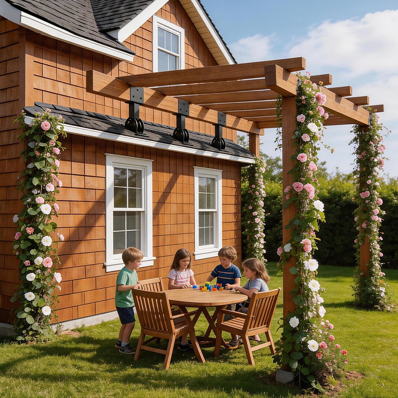 AXWHYS 3 Pcs 2"x 4" Roof Riser Brackets for Pergola(Actual