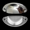 Vandicka 12 Pcs Silver Half Moon Shell Cup Pull Handles