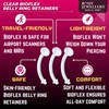 bodyjewellery 3pcs 14g Belly Button Rings Navel Piercing Retainer Clear