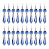 longsheng 20pcs 38mm Replacement Blue Chandelier Icicle Crystal Prisms Octogan