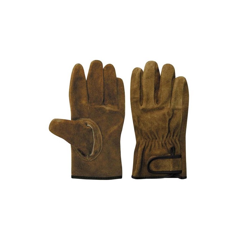 Uniworld Oil Cow Split Leather Gloves KS847 Brown with Inner