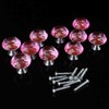 10Pcs Crystal Cabinet Knobs,30mm/1.18inch Pink Diamond Decorative Pulls Handles Diamond