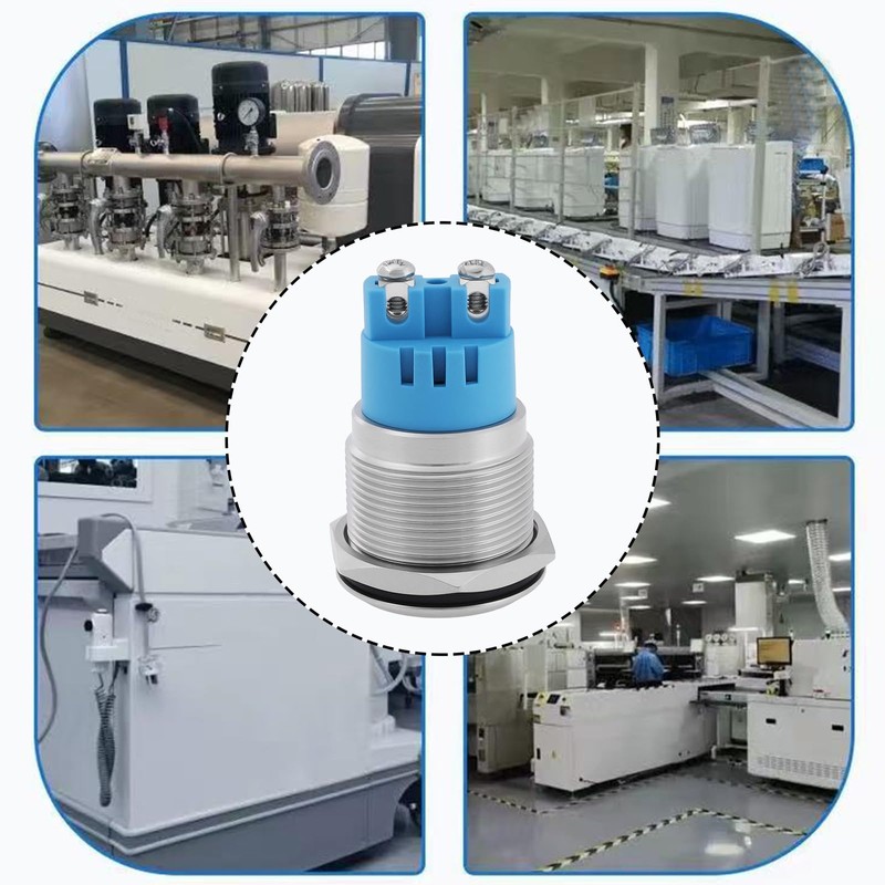 ECSiNG 2pcs 12V 22mm Waterproof Flash Buzzer LED Flash Alarm