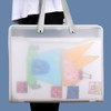 Shulaner Plastic Art Portfolio Folder with Zipper and Handle Large