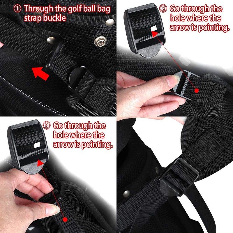 BIG TEETH Golf Bag Strap Replacement Shoulder Adjustable Strap Padded