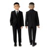 Spring Notion Big Boys' Modern Fit Black Suit Set 4T