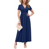 WEACZZY Womens Maxi Dresses 2025 Wrap Empire Waist Holiday V