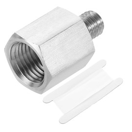 sourcing map Pipe Fitting Reducing Adapter, M8 Male x G1/4" Female 304 Stainless Steel Reducer Connector for Water Oil Air Pressure Gauge, Silver