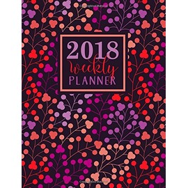 Weekly Planner: Large Format: Lavender Peach Purple & Coral Berries